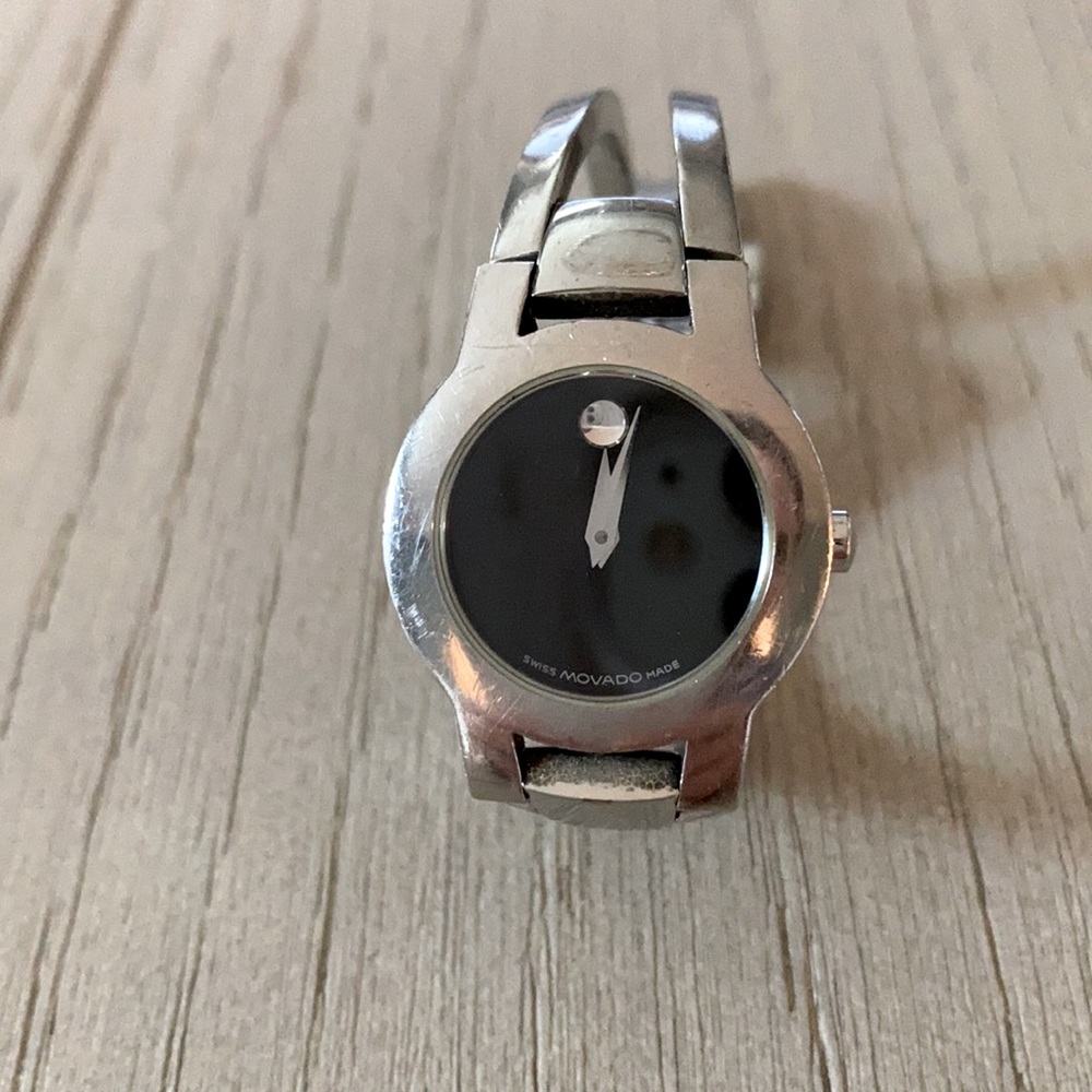 Movado’s Women Stainless Steel Bangle Bracelet Watch